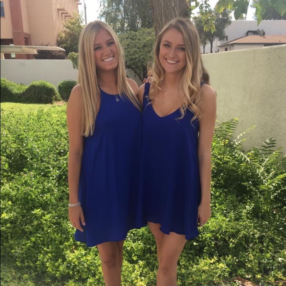 Blue mini dress